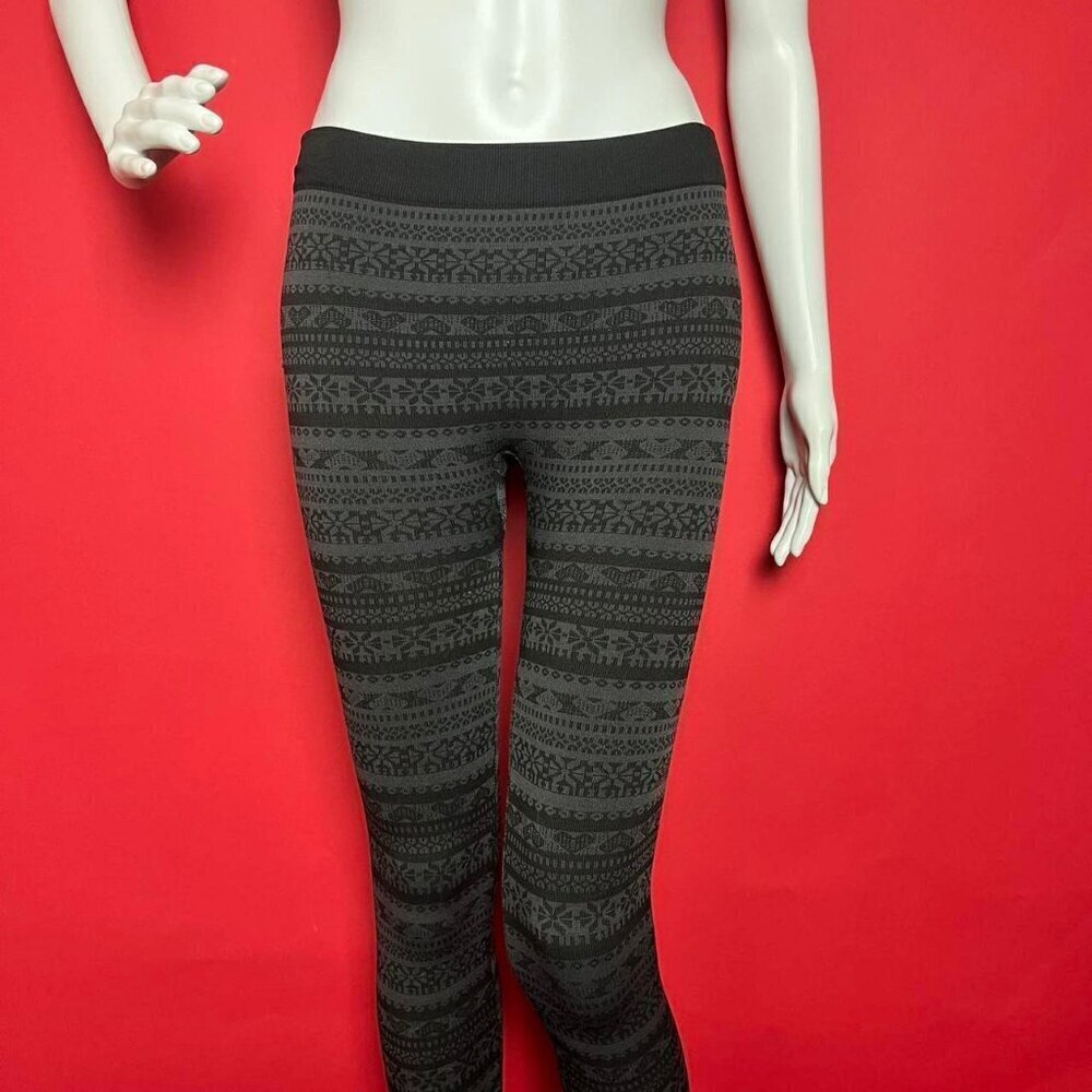 Ardene / Geometric patterned black and grey leggings 🩶🖤​​​​​​​